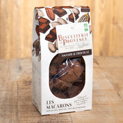 Macarons bio amande et chocolat Macarons bio chocolat sans gluten sans lait Macarons bio chocolat Biscuiterie de Provence