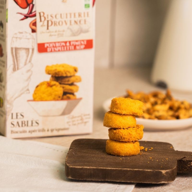 Sablés au poivron & piment d'Espelette AOP - recette traditionnelle
