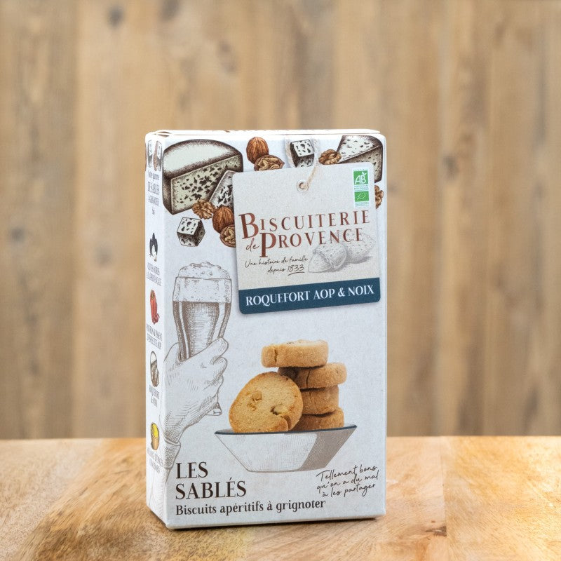 sablés roquefort et noix apéritif
