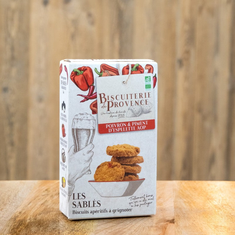 sablés salés poivrons et piment d'espelette