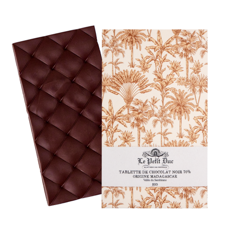 Tablette Chocolat Noir 70% Origine Madagascar - Le Petit Duc