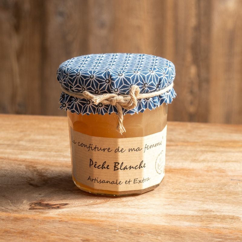 Confiture pêche blanche